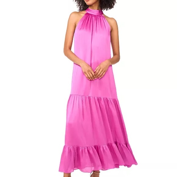 Vince Camuto Dresses & Skirts - NWT - Vince Camuto Tiered Halter Neck Maxi Dress in Violet Blush Size XS